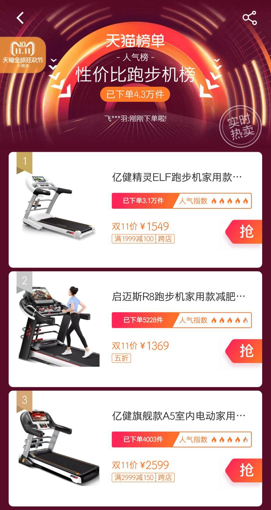 天猫牌子跑步机好不好_天猫跑步机什么牌子好_天猫跑步机哪种好多少钱