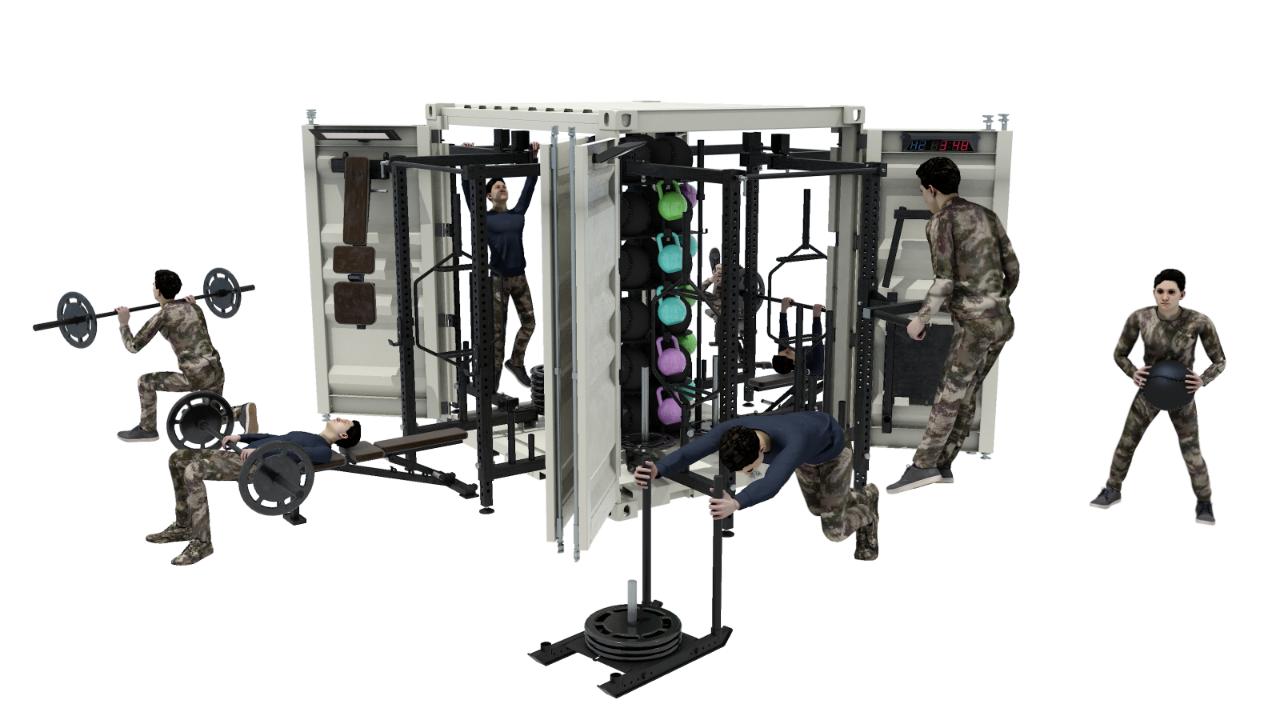 多功能综合训练器_体能训练架&商用力量训练器&体能训练集装箱