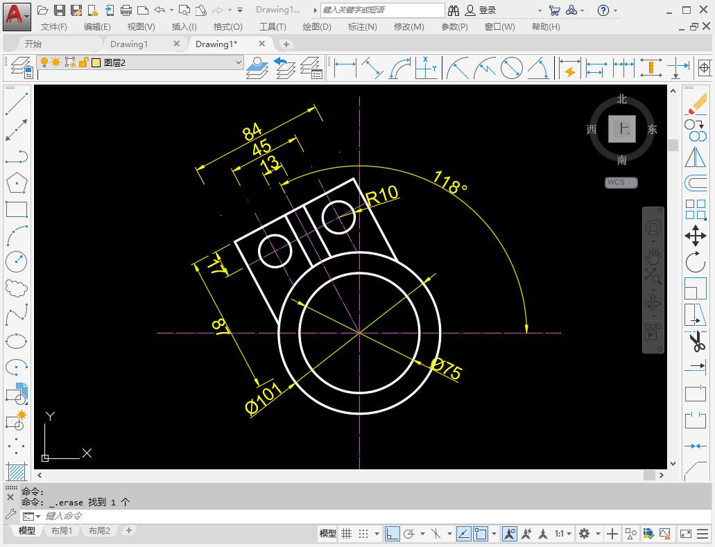 CAD制图教程_cad画图练习_AutoCAD2020绘制图案